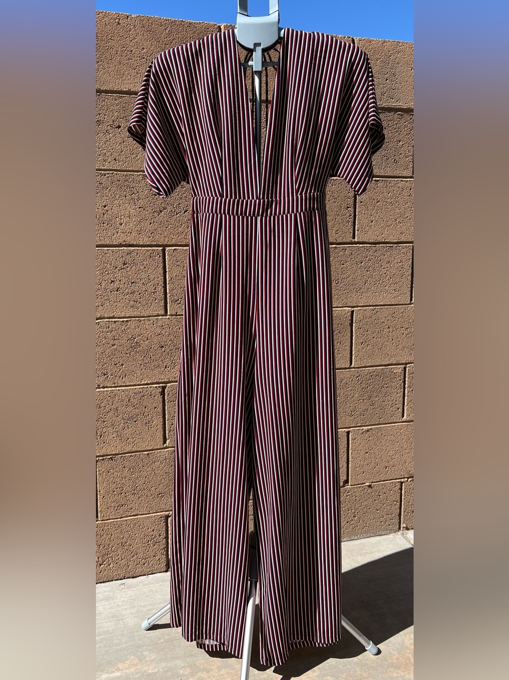 Sadie & Sage Striped Jumpsuit - Red White and Blue